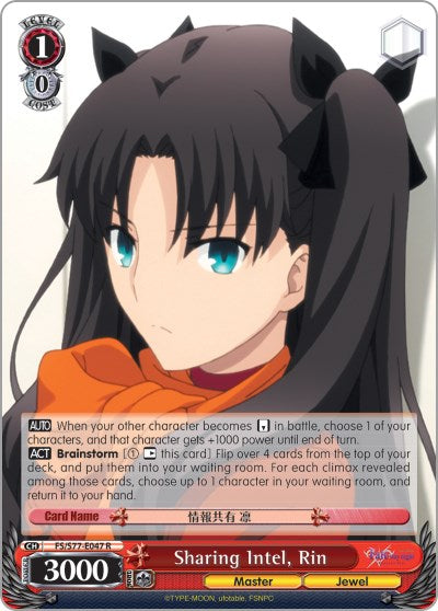 Sharing Intel, Rin (FS/S77-E047 R) [Fate/Stay Night [Heaven's Feel