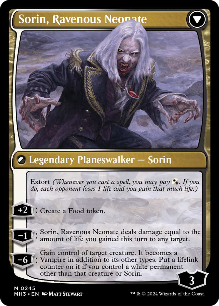 Sorin of House Markov // Sorin, Ravenous Neonate (MH3-245) - Modern Horizons 3