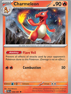 Charmeleon (008/091) [Scarlet & Violet: Paldean Fates]