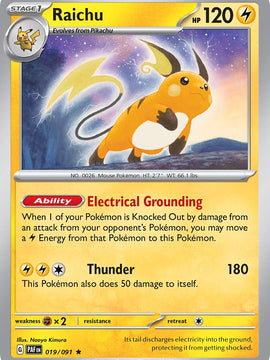 Raichu (019/091) [Scarlet & Violet: Paldean Fates]