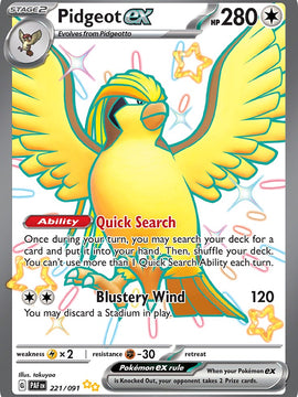 Pidgeot ex (221/091) [Scarlet & Violet: Paldean Fates]