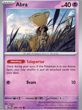 Abra (80) [SV06: Twilight Masquerade] Reverse Holofoil