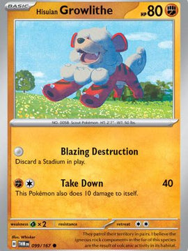 Hisuian Growlithe (99) [SV06: Twilight Masquerade] Reverse Holofoil