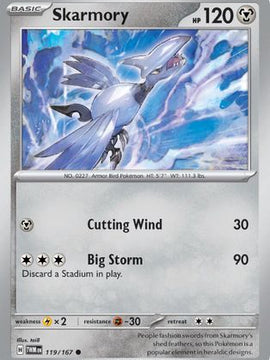 Skarmory (119) [SV06: Twilight Masquerade] Reverse Holofoil