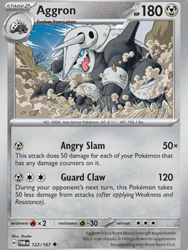 Aggron (122) [SV06: Twilight Masquerade] Reverse Holofoil