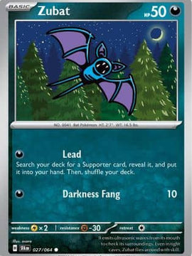 Zubat (27) [SV: Shrouded Fable] Reverse Holofoil