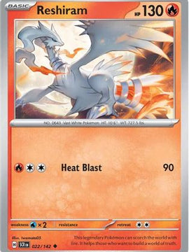 Reshiram 22 - SV07 Stellar Crown Reverse Holofoil