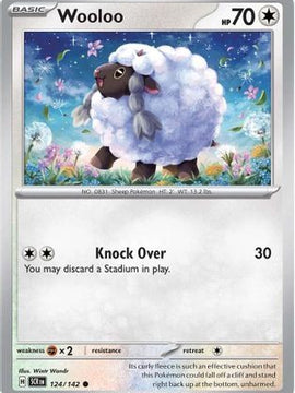 Wooloo 124 - SV07 Stellar Crown Reverse Holofoil