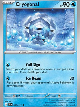 Cryogonal 47 - SV08 Surging Sparks Reverse Holofoil