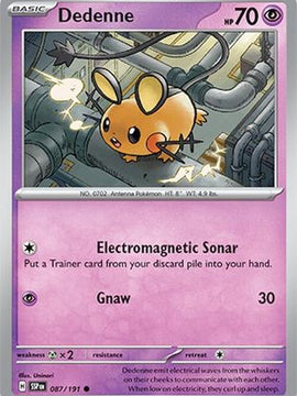 Dedenne 87 - SV08 Surging Sparks Reverse Holofoil