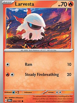 Larvesta 24 - SV08 Surging Sparks Reverse Holofoil