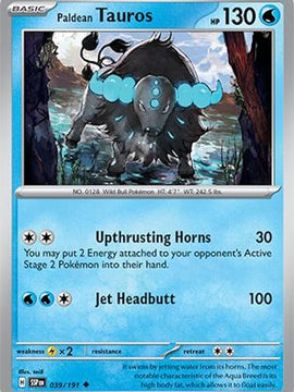 Paldean Tauros 39 - SV08 Surging Sparks Reverse Holofoil