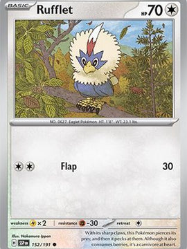 Rufflet 152 - SV08 Surging Sparks Reverse Holofoil