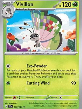 Vivillon 7 - SV08 Surging Sparks Reverse Holofoil