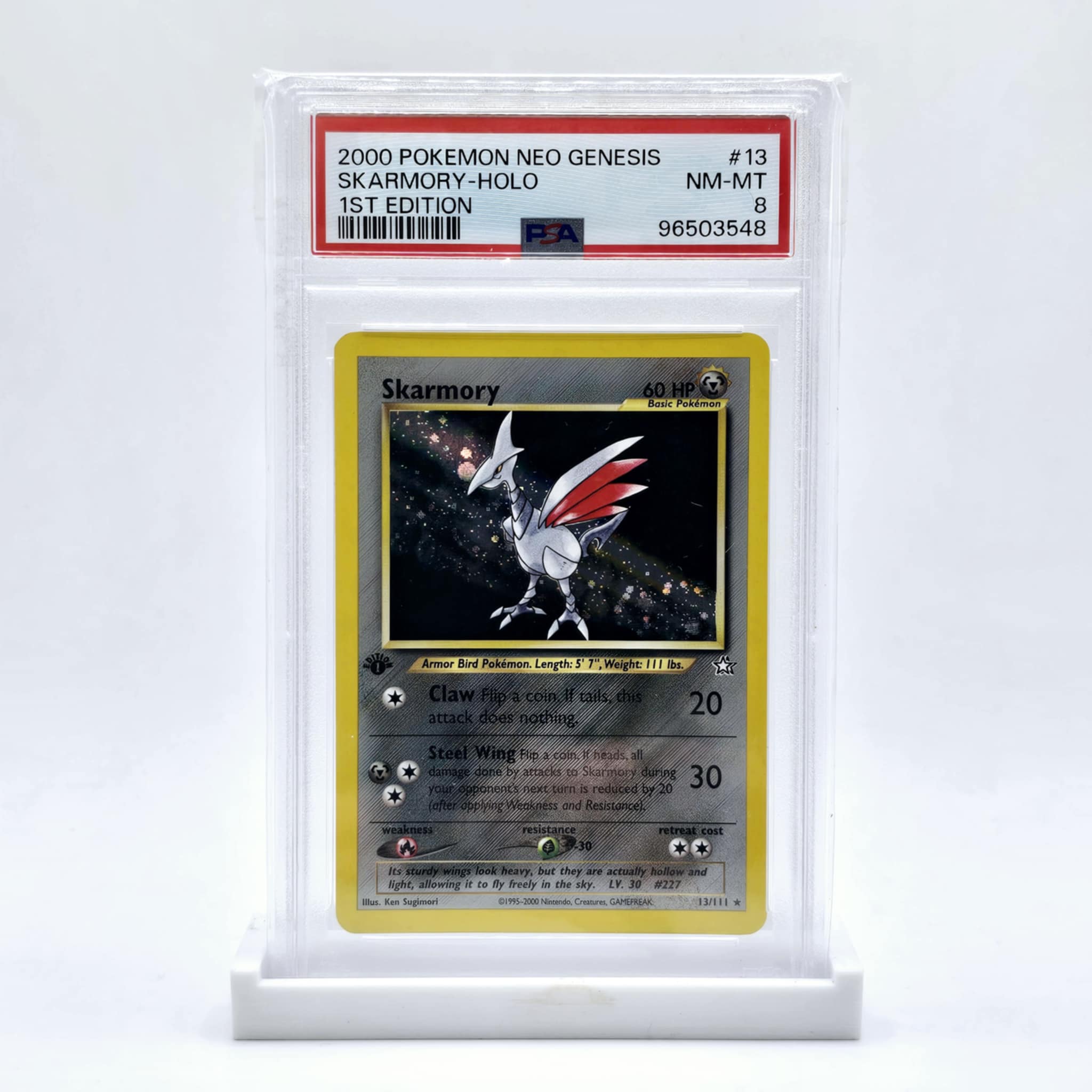 PSA 8 Skarmory Holo - Pokemon Neo Genesis 1st Edition