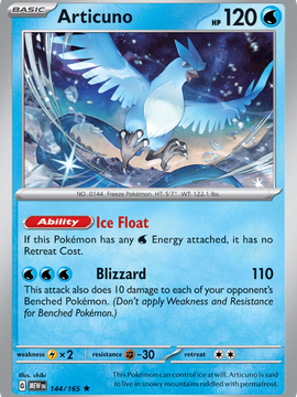 Articuno (144/165) [Scarlet & Violet: 151]