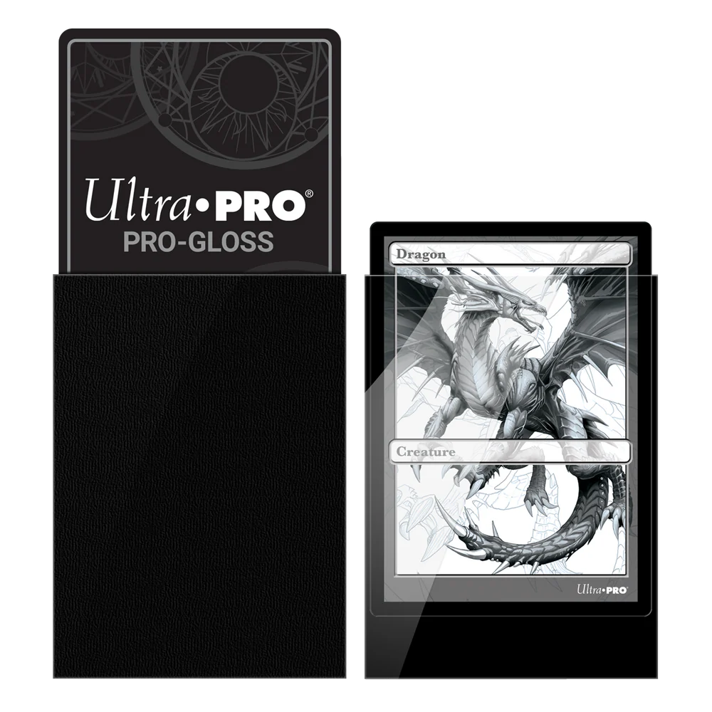 Ultra Pro - Gloss Standard Deck Protector Sleeves - 100 Count - Black