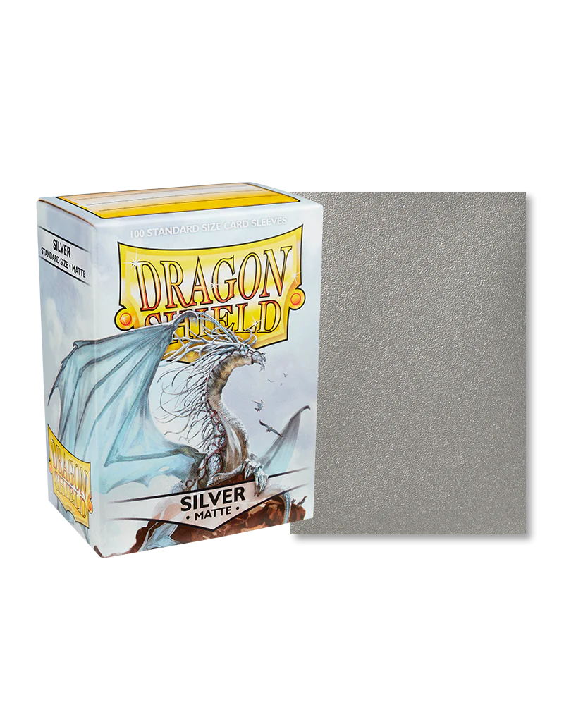 Dragon Shield Sleeves - Silver Matte (100 Count)