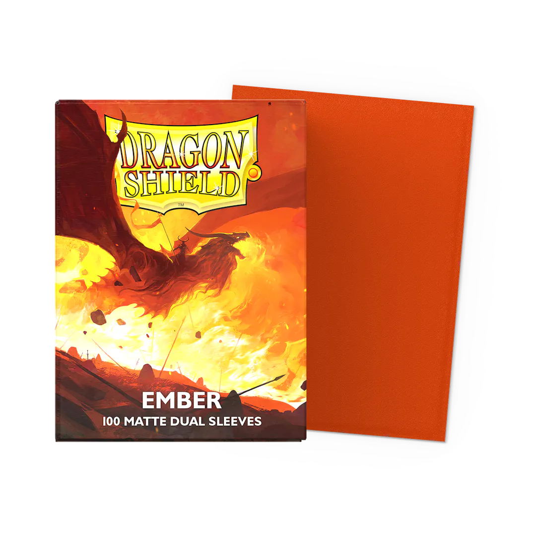 Dragon Shield - Ember - Dual Matte Sleeves (100 Count - Standard Size)