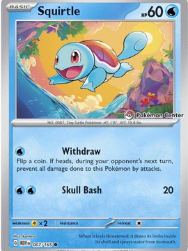 Squirtle (007/165) (Pokemon Center Exclusive) [Scarlet & Violet: Black Star Promos]