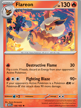 Flareon (136/165) [Scarlet & Violet: 151]