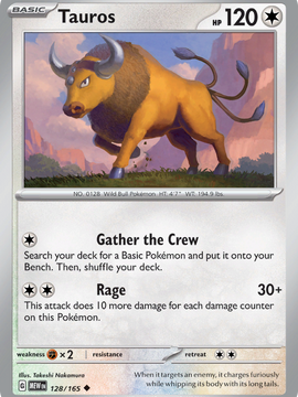 Tauros (128/165) [Scarlet & Violet: 151]