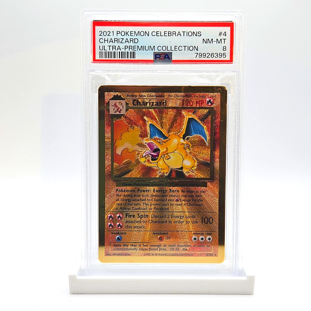 PSA 8 Charizard Metal Card - Celebrations Ultra Premium Collection