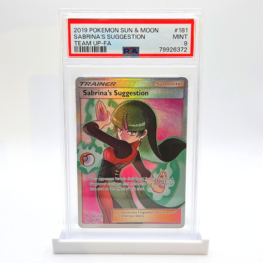 PSA 9 Full Art Sabrina's Suggestion - Sun & moon Team Up