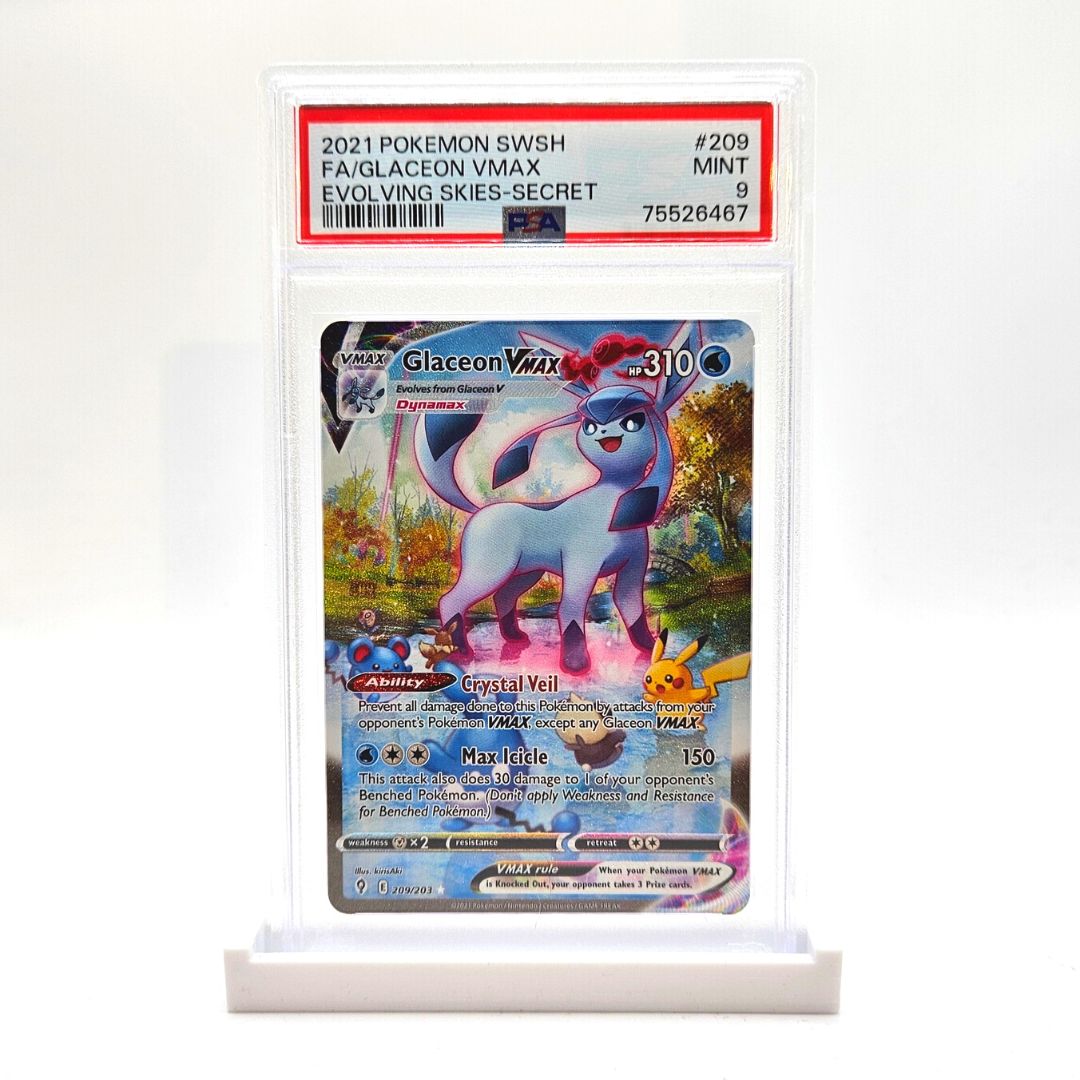 PSA 9 Glaceon VMAX Alternate Art - Evolving Skies