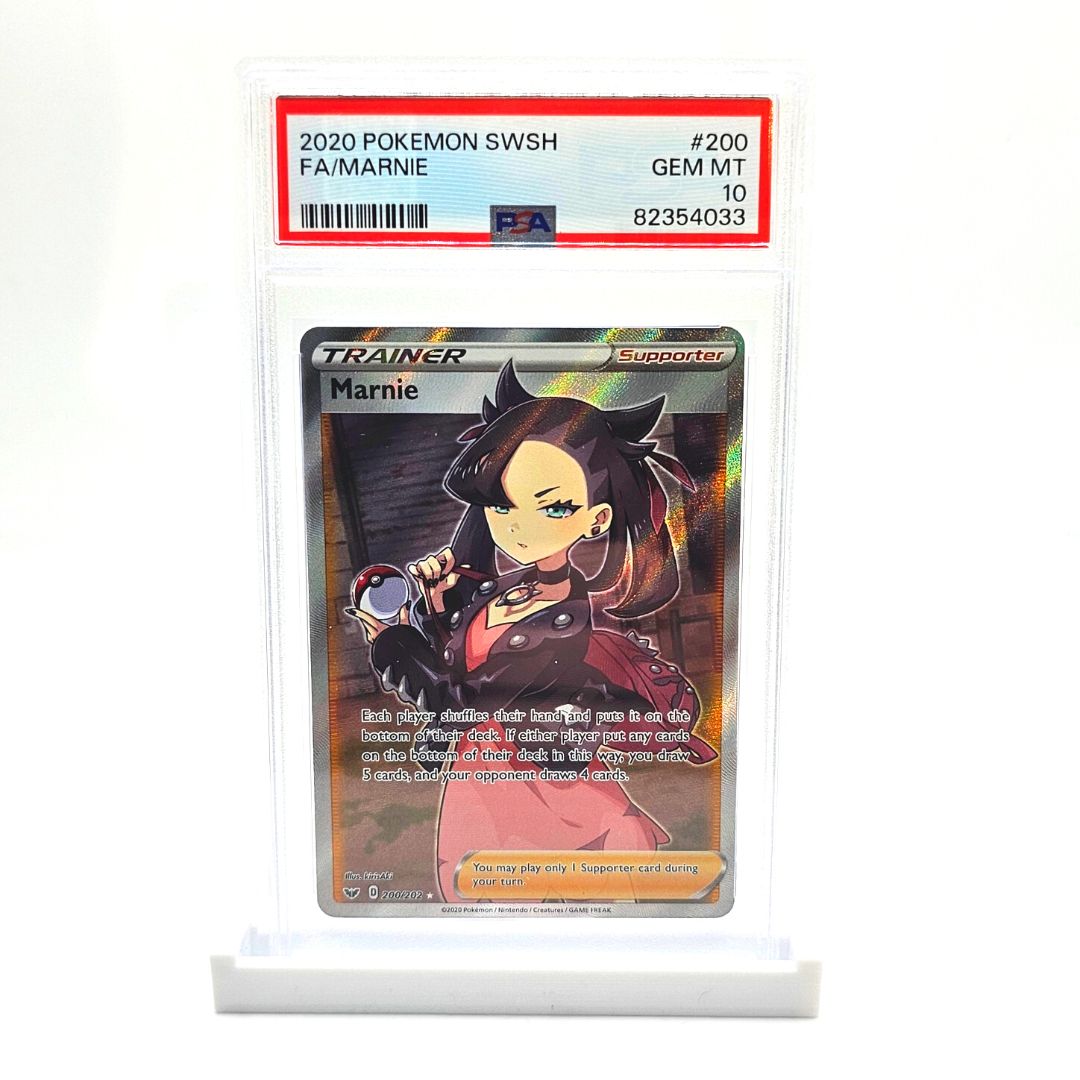 PSA 10 Marnie Full Art - Pokémon Sword & Shield Base Set