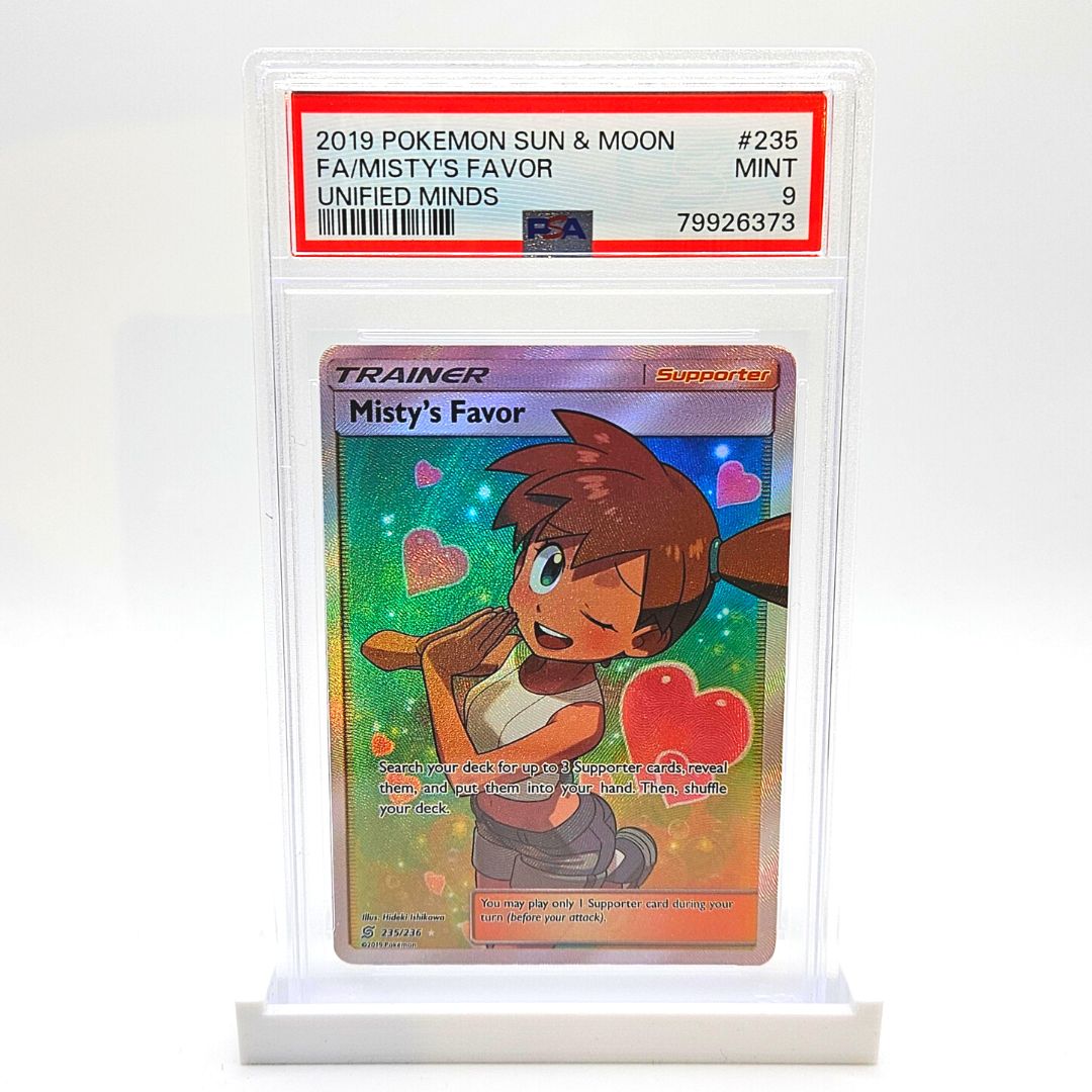 PSA 9 Misty's Favor Full Art - Sun & Moon Unified Minds