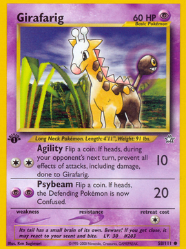 Girafarig (58/111) [Neo Genesis 1st Edition]