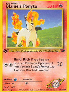 Blaine's Ponyta (64/132) [Gym Challenge 1st Edition]