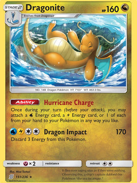 Dragonite (151/236) (Cracked Ice Holo) (Theme Deck Exclusives) [Sun & Moon: Unified Minds]