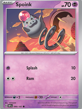 Spoink (090/197) [Scarlet & Violet: Obsidian Flames]