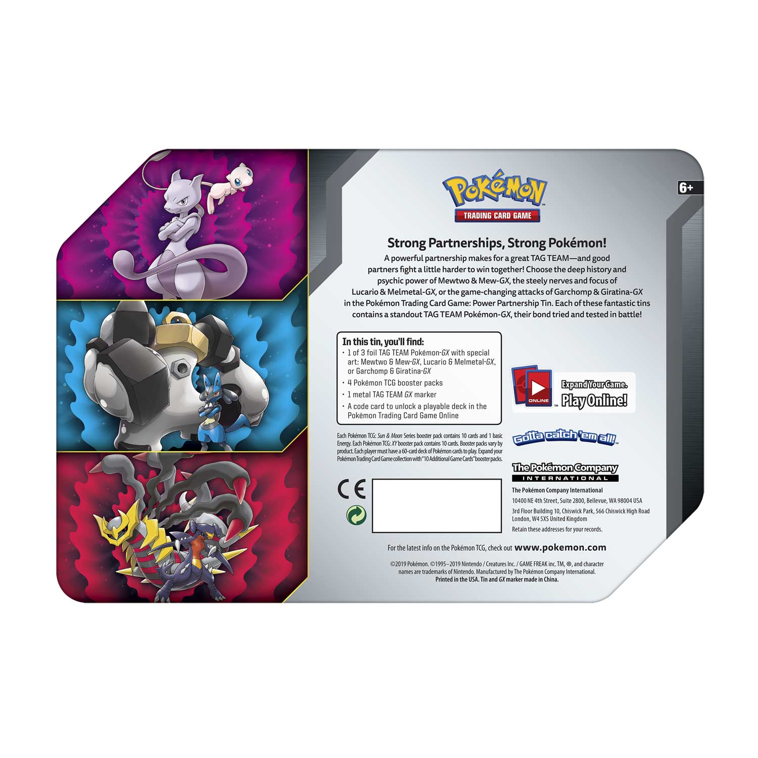 Sun & Moon: Unified Minds - Power Partnership Tin (Mewtwo & Mew GX)