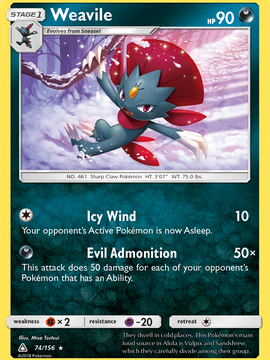 Weavile (74/156) [Sun & Moon: Ultra Prism]