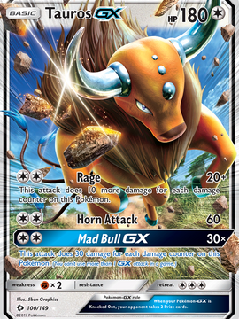 Tauros GX (100/149) [Sun & Moon: Base Set]