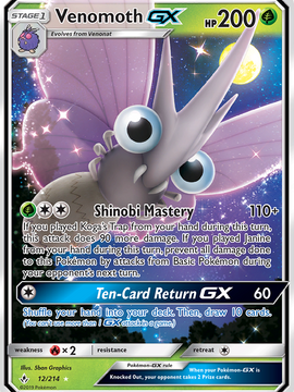 Venomoth GX (12/214) [Sun & Moon: Unbroken Bonds]