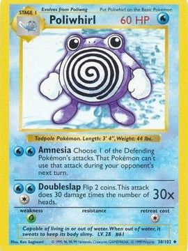 Poliwhirl (38/102) [Base Set Shadowless Unlimited]