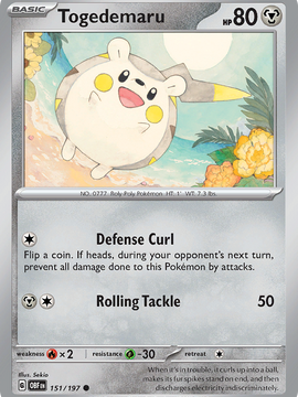 Togedemaru (151/197) [Scarlet & Violet: Obsidian Flames]