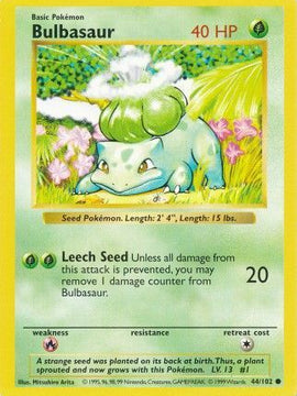 Bulbasaur (44/102) [Base Set Shadowless Unlimited]