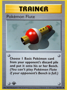 Pokemon Flute (86/102) (Shadowless) [Base Set 1st Edition]