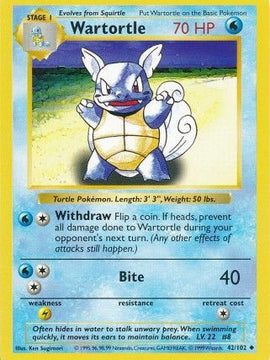 Wartortle (42/102) [Base Set Shadowless Unlimited]