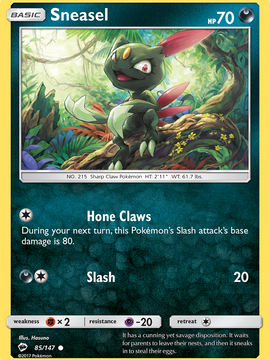 Sneasel (85/147) [Sun & Moon: Burning Shadows]