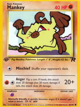 Mankey (61/82) [Team Rocket 1st Edition]