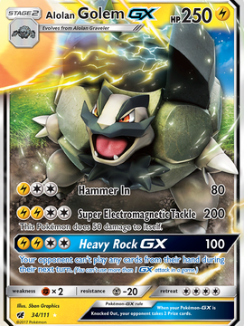 Alolan Golem GX (34/111) [Sun & Moon: Crimson Invasion]