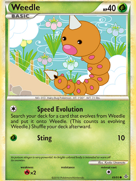 Weedle (69/95) [HeartGold & SoulSilver: Unleashed]