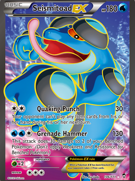 Seismitoad EX (106/111) [XY: Furious Fists]