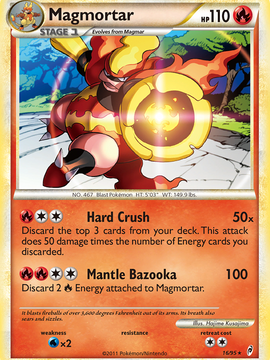 Magmortar (16/95) [HeartGold & SoulSilver: Call of Legends]